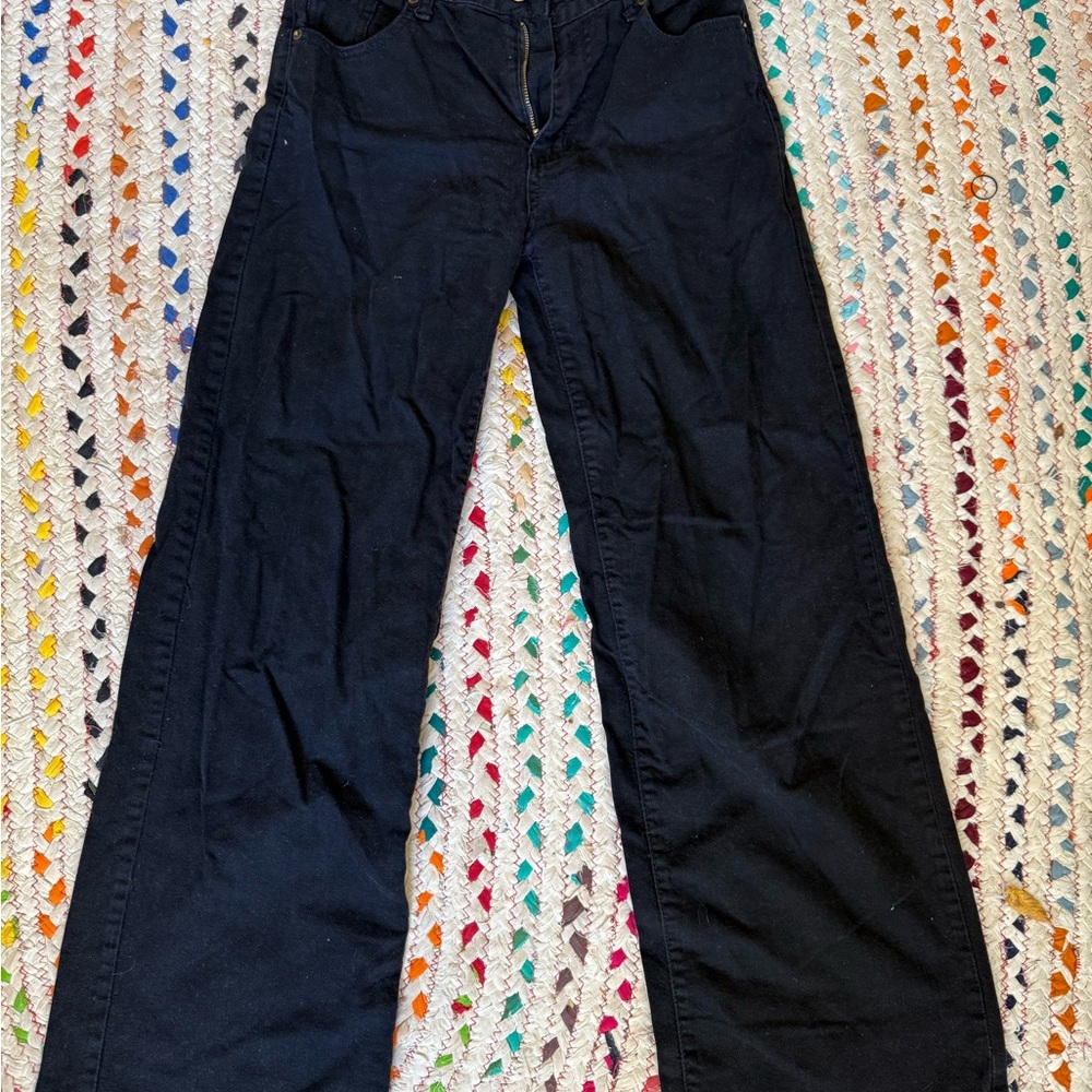 Elegant Black Wide Leg Flare Jeans